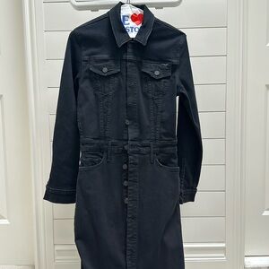 Mother Stretchy Denim Shirt Dress